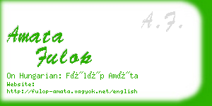 amata fulop business card